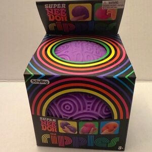 New! Purple Super NeeDoh Ripples XL Giant Squish Ball ~Quick Shipping!